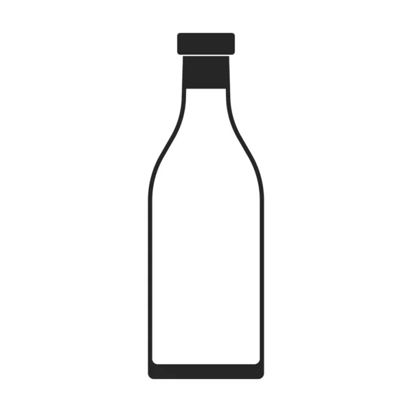 Icona vettoriale del latte. Icona vettoriale nera isolata sul latte di sfondo bianco. — Vettoriale Stock