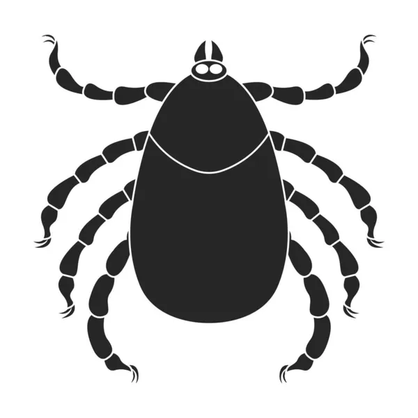 Parasieten vector icon.Black vector pictogram geïsoleerd op witte achtergrond parasieten. — Stockvector