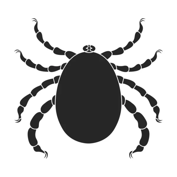 Parasieten vector icon.Black vector pictogram geïsoleerd op witte achtergrond parasieten. — Stockvector