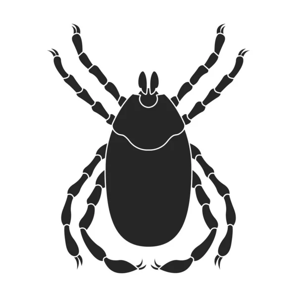 Parasieten vector icon.Black vector pictogram geïsoleerd op witte achtergrond parasieten. — Stockvector