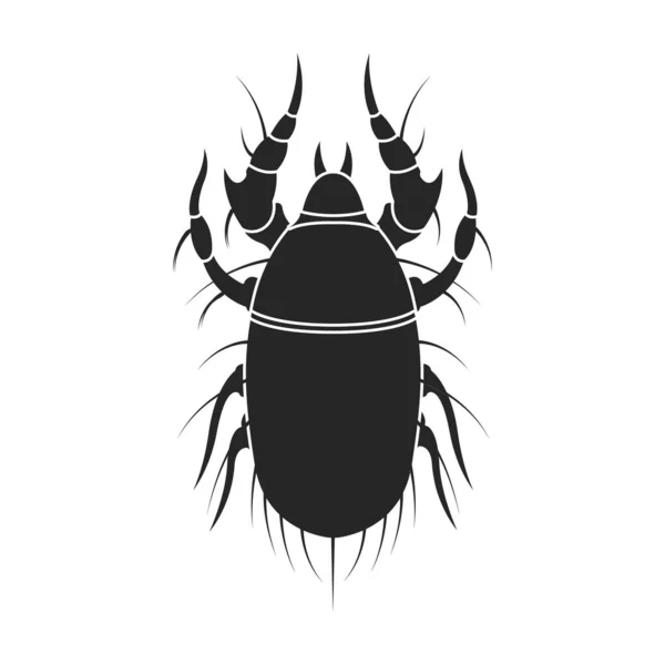 Parasieten vector icon.Black vector pictogram geïsoleerd op witte achtergrond parasieten. — Stockvector