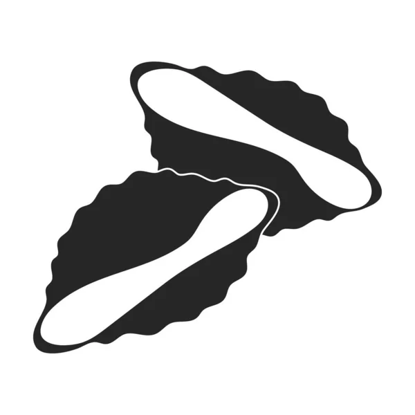 이 탈리 아의 Black vector icon.Black vector 삽화 파스타와 스파게티,. 흰 배경에 있는 이탈리아 의식 량 아이콘에 대한 독자적 인 삽화. — 스톡 벡터