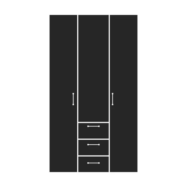 Icône vectorielle placard.Icône vectorielle noire isolée sur fond blanc placard . — Image vectorielle