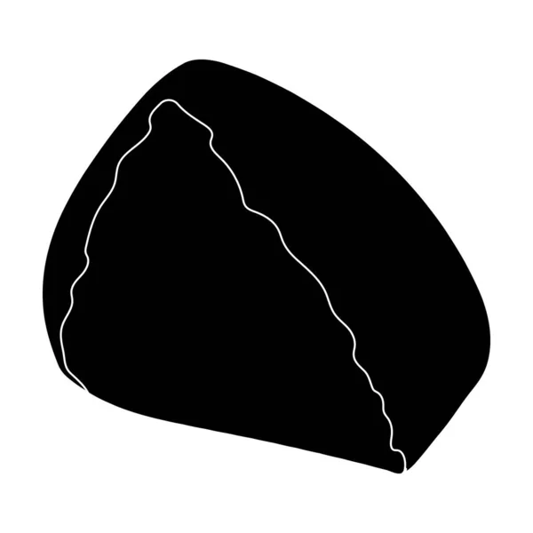 Черный вектор значок изолирован на белом фоне шоколада . — стоковый вектор