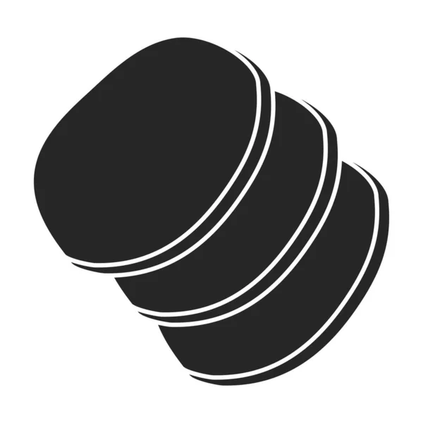 Εικονίδιο φορέα λουκάνικο μαύρο διάνυσμα απομονωμένο σε λευκό φόντο λουκάνικο. — Διανυσματικό Αρχείο