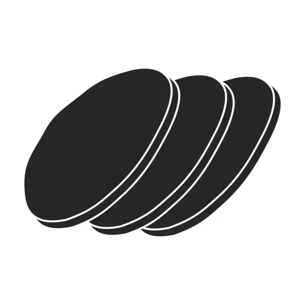Icône vectorielle de saucisses Icône vectorielle noire isolée sur fond blanc. — Image vectorielle