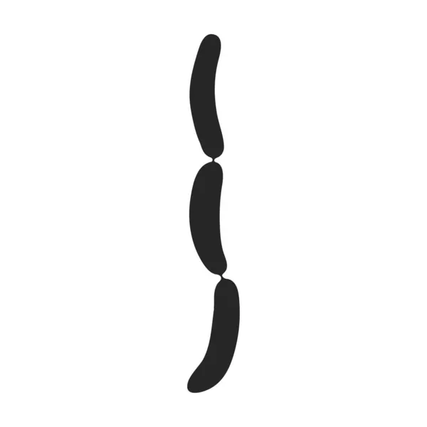 Sausage Vector icon.Black Vector icon isoliert auf weißem Hintergrund Wurst. — Stockvektor