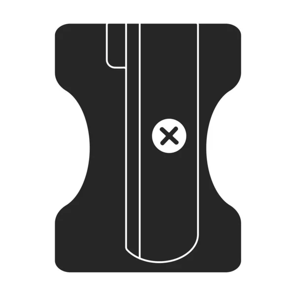 Sharpener icono del vector icon.Black aislado en el afilador de fondo blanco. — Vector de stock