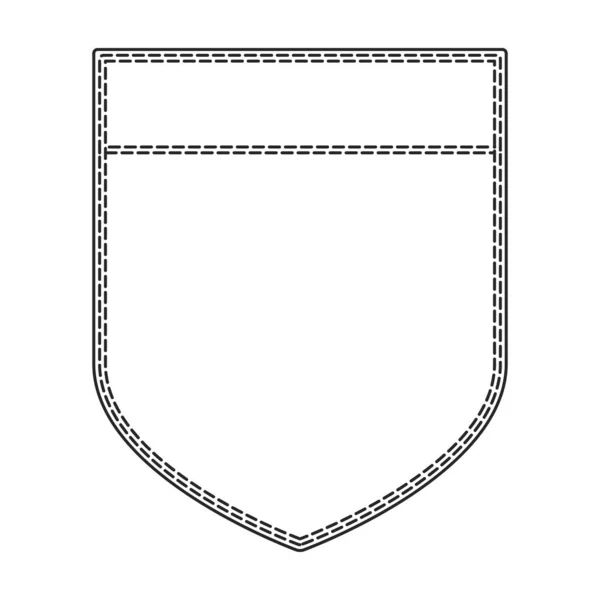 Значок вектора кармана. Иконка вектора контура выделена на белом фоне кармана. — стоковый вектор