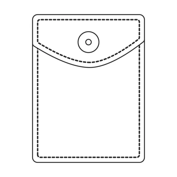 Icône vectorielle de poche.Icône vectorielle contour isolé sur fond blanc poche. — Image vectorielle