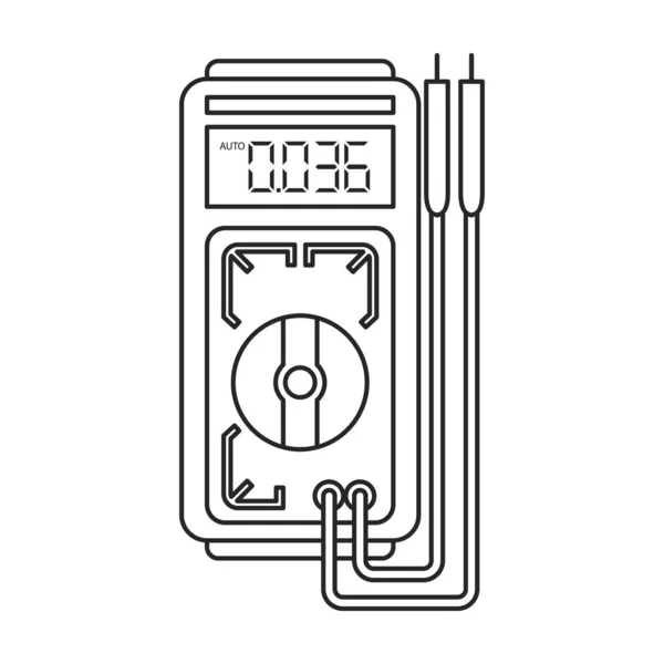 Multimeter vektor ikon.Disposition vektor ikon isolerad på vit bakgrund multimeter. — Stock vektor