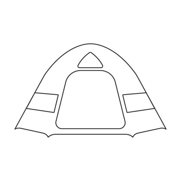 Tent vector icon.Outline vector icon isolated on white background tent. — Stock Vector