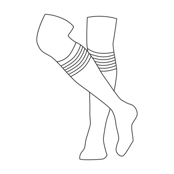 Woman sock vector icon.Outline vector icon 고립 백인 배경 여성 sock 에. — 스톡 벡터