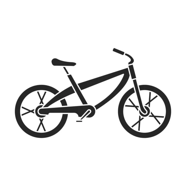 Barncykel isolerad svart ikon. Vektor illustration barn cykel på vit bakgrund. Vektor svart ikon barn cykel. — Stock vektor