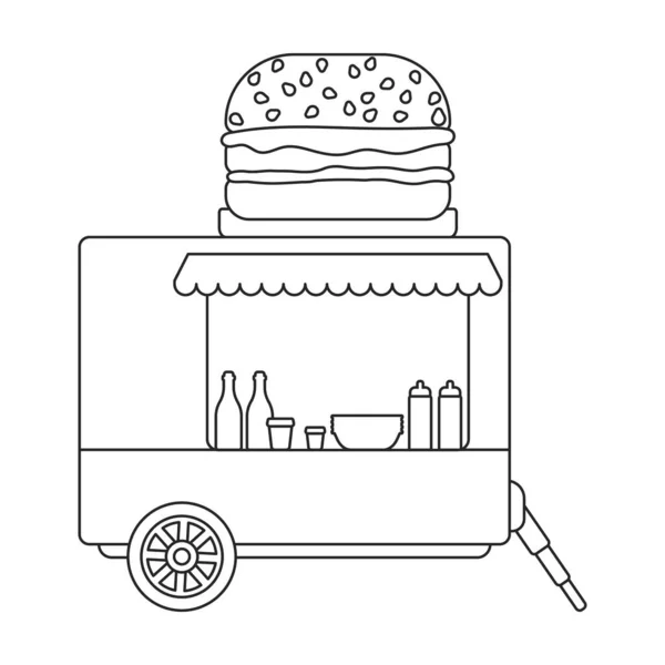 Lebensmittelanhänger-Vektorsymbol. Umrissvektorsymbol isoliert auf weißem Hintergrund Lebensmittelanhänger. — Stockvektor