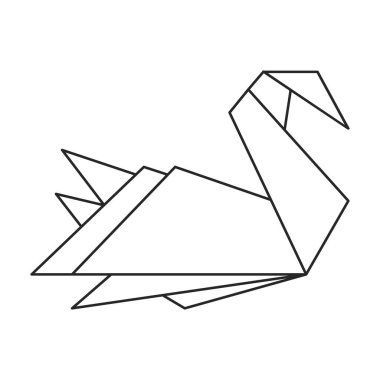 Origami vektör simgesi. Beyaz arkaplan origamisinde izole edilmiş ana vektör simgesi.