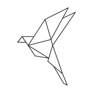 Origami vektör simgesi. Beyaz arkaplan origamisinde izole edilmiş ana vektör simgesi.