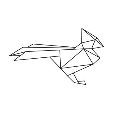 Origami vektör simgesi. Beyaz arkaplan origamisinde izole edilmiş ana vektör simgesi.