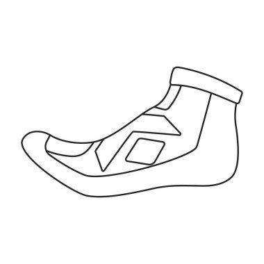 Sock vektör simgesi. Taslak vektör simgesi beyaz arka plan çorabında izole edildi.