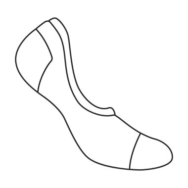 Sock vektör simgesi. Taslak vektör simgesi beyaz arka plan çorabında izole edildi.
