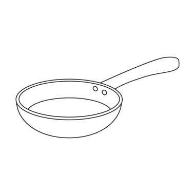 Pan vektör simgesi. Beyaz arkaplan üzerinde izole edilmiş dış hat vektör simgesi.