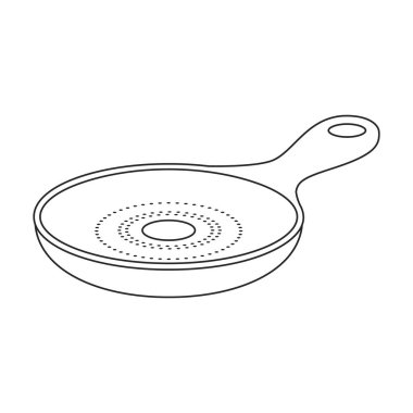 Pan vektör simgesi. Beyaz arkaplan üzerinde izole edilmiş dış hat vektör simgesi.