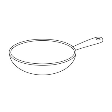 Pan vektör simgesi. Beyaz arkaplan üzerinde izole edilmiş dış hat vektör simgesi.