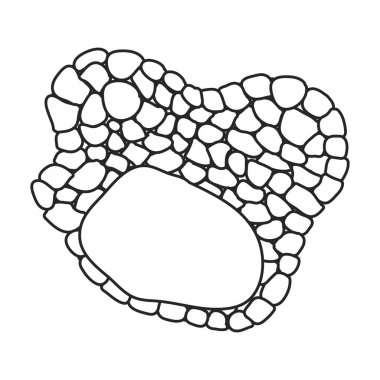 Yer mantarı vektör simgesi. Beyaz arkaplan mantarı üzerinde izole edilmiş taslak vektör simgesi.