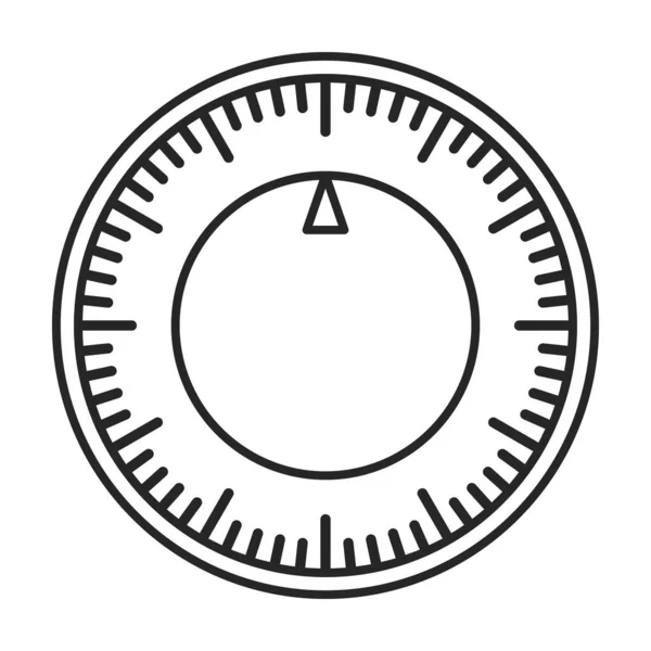 Küchen-Timer-Vektor-Umriss-Symbol. Vector Illustration Ofen Stoppuhr auf weißem Hintergrund. Isolierte Umrisse Illustration Symbol Küche Timer. — Stockvektor