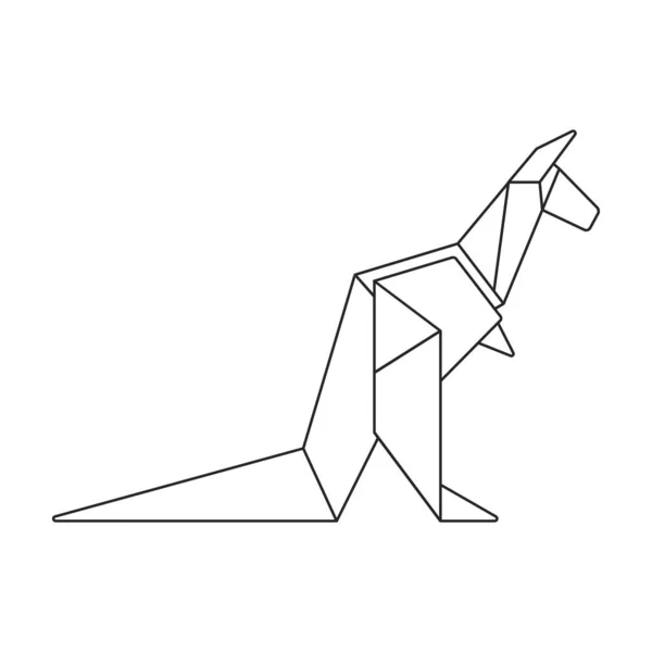 Icône vectorielle Origami. Icône vectorielle contour isolé sur fond blanc origami. — Image vectorielle