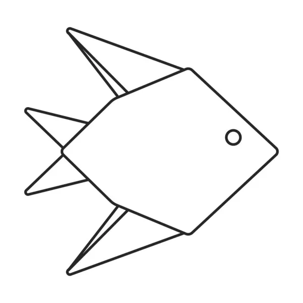 Origami vetor icon.Outline vetor ícone isolado no fundo branco origami. —  Vetores de Stock