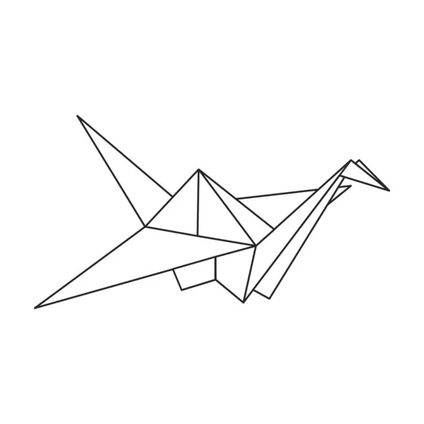 Origami vetor icon.Outline vetor ícone isolado no fundo branco origami. —  Vetores de Stock