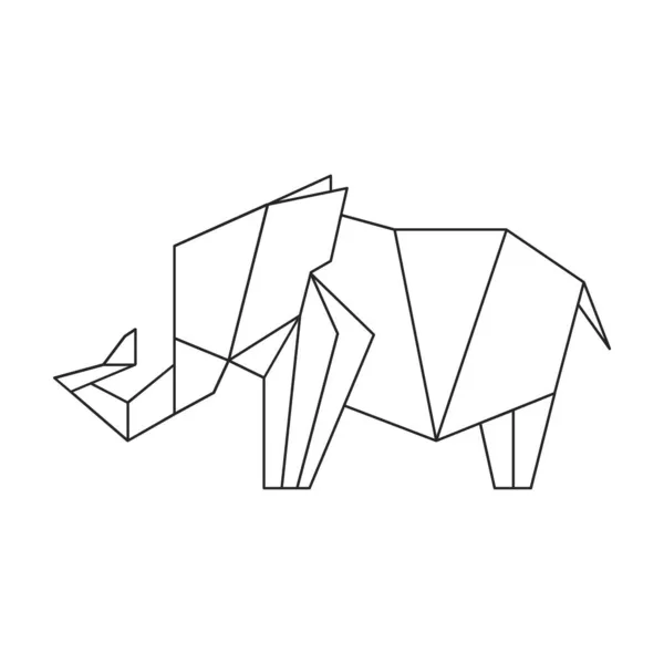Origami wektor ikony.Kontur wektor ikona izolowane na białym tle origami. — Wektor stockowy