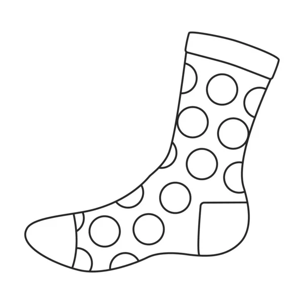 Sock vector icon.Outline vector icon isolated on white background sock. — 스톡 벡터