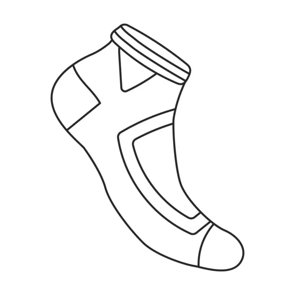 Εικονίδιο διανύσματος Sock. Εικονίδιο διανύσματος περίγραμμα απομονωμένο σε λευκή κάλτσα φόντου. — Διανυσματικό Αρχείο