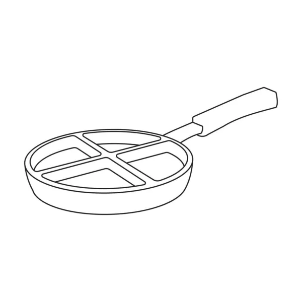 Icône vectorielle Pan. Icône vectorielle contour isolé sur fond blanc pan. — Image vectorielle