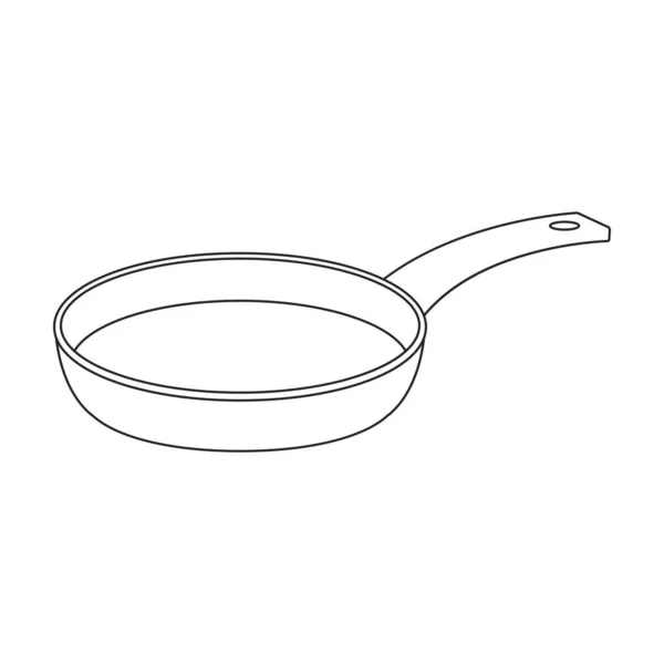 Pan vector icon.Outline vector pictogram geïsoleerd op witte achtergrond pan. — Stockvector