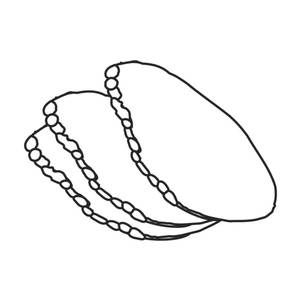 Trüffelvektorsymbol. Umrissvektorsymbol isoliert auf weißem Hintergrund Trüffel. — Stockvektor
