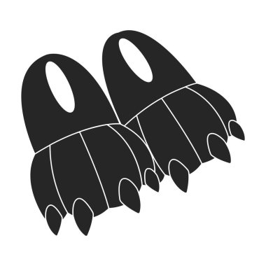 Terlik vektör simgesi. Siyah vektör simgesi beyaz arka plan terliklerinde izole edilmiş..