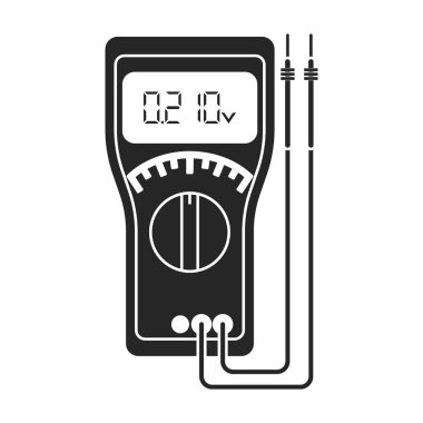 Çoklu vektör simgesi. Siyah vektör simgesi beyaz arkaplan çoklu metrede izole edildi.