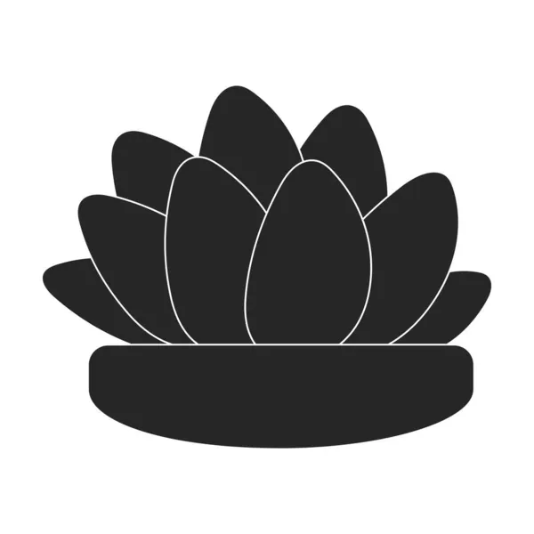 Cactus de plantes d'intérieur vecteur icône noire. Illustration vectorielle cactus sur fond blanc. Isolé icône illustration noire cactus de plantes d'intérieur. — Image vectorielle