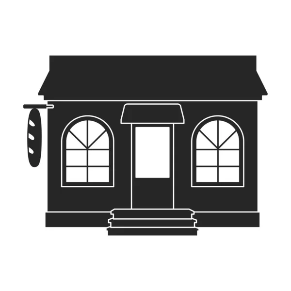 Icono de vector de tienda icon.Black aislado en la tienda de fondo blanco. — Vector de stock