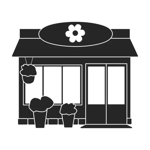Icono de vector de tienda icon.Black aislado en la tienda de fondo blanco. — Vector de stock