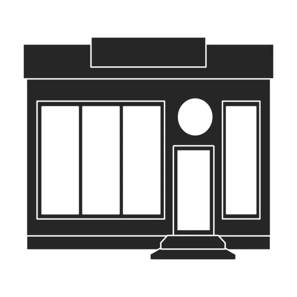Icona vettoriale Store. Icona vettoriale nera isolata su sfondo bianco. — Vettoriale Stock