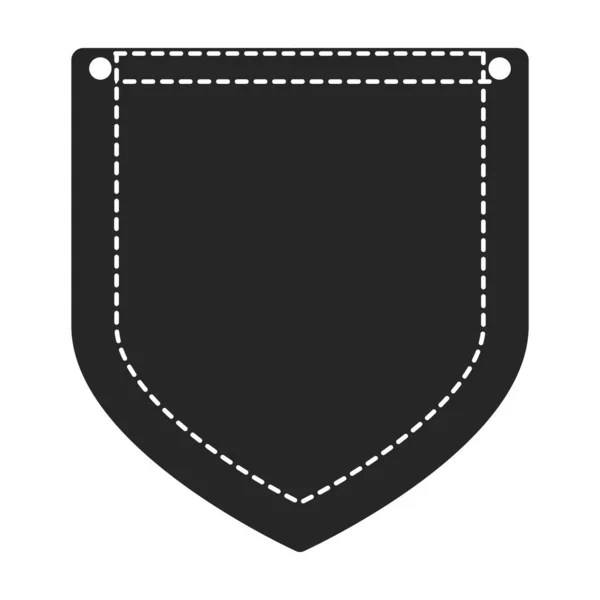 Pocket Vector icon.Black Vektor icon isoliert auf weißem Hintergrund Tasche. — Stockvektor