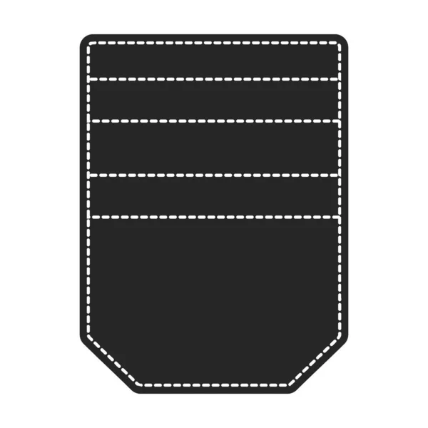 Ikona kapesní vektor.Černá vektorová ikona izolované na bílém pozadí kapsy. — Stockový vektor