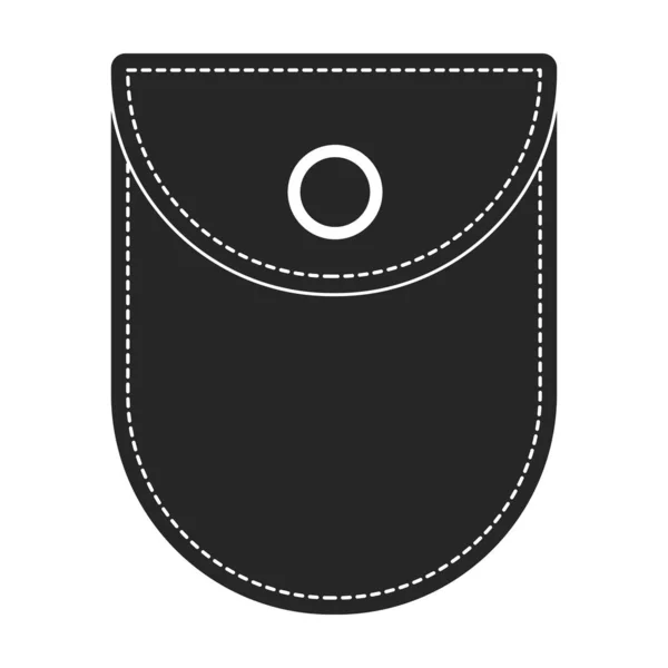 Pocket vector icon.Black vector icon isolated on white background pocket. — Stock Vector