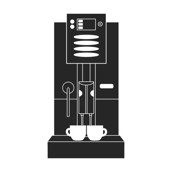 Kaffeemaschinen-Vektor schwarzes Icon. Isolierte Abbildung schwarzer Icon-Hersteller Espresso. Vector Illustration Kaffeemaschine auf weißem Hintergrund. — Stockvektor