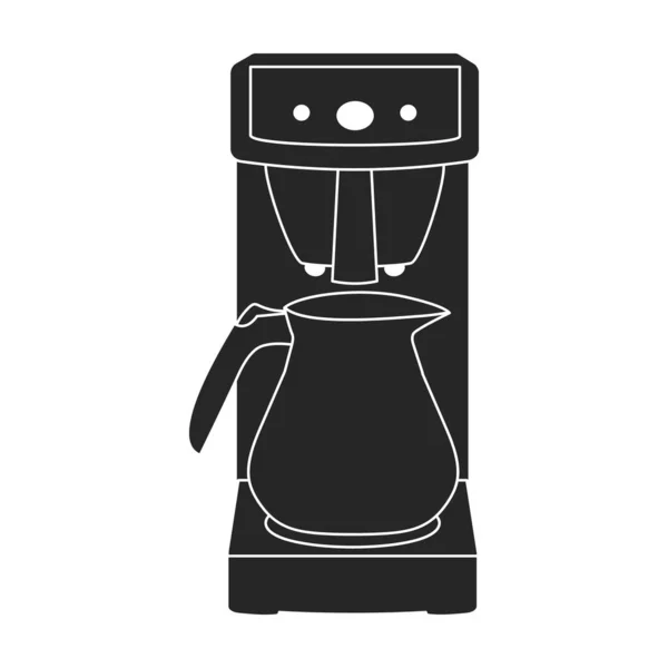 Kaffeemaschinen-Vektor schwarzes Icon. Isolierte Abbildung schwarzer Icon-Hersteller Espresso. Vector Illustration Kaffeemaschine auf weißem Hintergrund. — Stockvektor