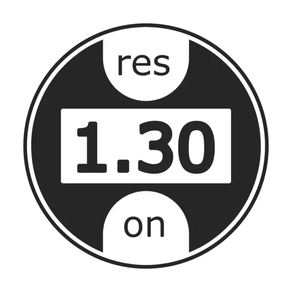 Keuken timer vector zwart pictogram. Vector illustratie oven stopwatch op witte achtergrond. Geïsoleerde zwarte illustratie pictogram keuken timer. — Stockvector